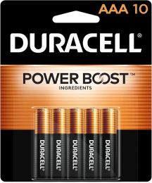 DURACELL Coppertop AAA Batteries with Power Boost Ingredients Pack of 1, 10 Count, Bundle of 2
