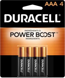 DURACELL Coppertop AAA Batteries with Power Boost Ingredients 1 Pack, 4 Count, Bundle of 10