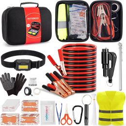 AUTODECO Car Roadside Emergency Kit Portable, Bundle of 2
