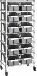 Seville Classics Heavy Duty NSF Bin Rack Solid Heavy Duty