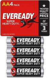EVEREADY Super Heavy Duty AA Battery Heavy Duty, Bundle of 4