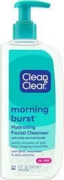 Clean & Clear Morning Burst Hydrating Facial Cleanser with, Bundle of 4