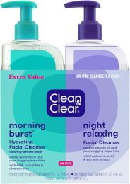 Clean & Clear Morning Burst Day & Night Facial 2 x 8, Bundle of 3