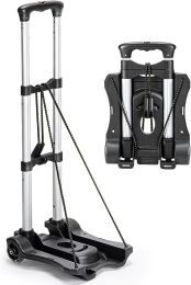 Gorpuire Small Folding Hand Truck Dolly with 2 Wheels Aluminum Foldable Portable