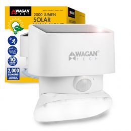 Wagan EL8569 2000 Lumen Solar Wall Light Solar Waterproof Wireless