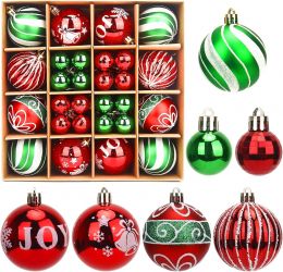 Priksia 44 Pieces Christmas Ball Ornaments, Bundle of 2