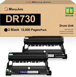 ManyJets DR730 Drum Unit - Compatible for Brother DR730 2-Pack