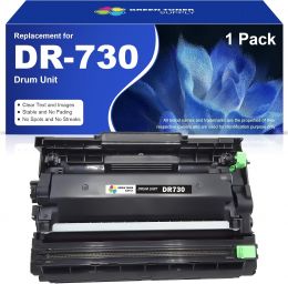 Green Toner Supply Replacement for Brother DR730 Imaging Drum Unit 1-Pack, Bundle of 2