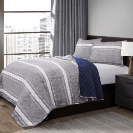 Lush Decor Lush Décor Martlon Stripe 3 Piece Quilt Set 3 Piece