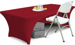 ABCCANOPY 6 FT Open Back Spandex Table Cover 6 FT, Bundle of 2