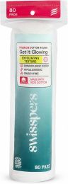 Swisspers Premium Exfoliating Cotton Rounds Cotton 80 Count, Bundle of 6