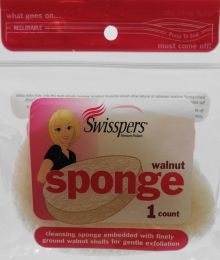 Swisspers 2 Piece Walnut Exfoliating Sponge 2 Piece, 0.64 Ounce, Bundle of 3