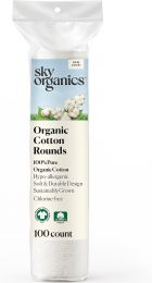 Sky Organics Organic Cotton Rounds 100ct Cotton 100ct, Bundle of 7