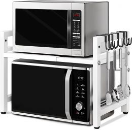 Vautrezon Microwave Oven Rack Expandable, Bundle of 2