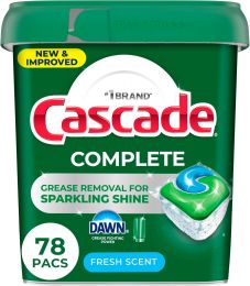 Cascade Complete Dishwasher Pods - Fresh Scent ActionPacs 78 Count, Bundle of 2