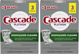 Cascade Platinum Dishwasher Cleaner Pack of 2, 3 count, Bundle of 2