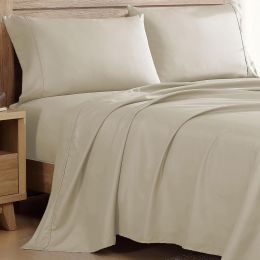 Cathay Home Sancturary Ultra-Soft Hypoallergenic Wrinkle Resistant Double-Brushed Microfiber Solid 4-Piece