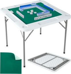 ExploreHorizon Mahjong Table 35.4 x 35.4-inch Portable 4 x 35