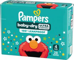 Pampers Baby Dry Ultra Cushiony Diapers 28 Count, 34 lbs, Bundle of 3