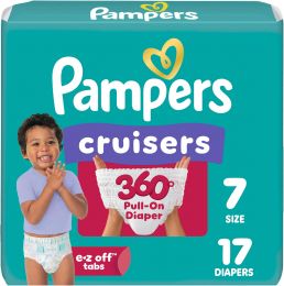 Pampers Diapers 17 Count, Bundle of 2