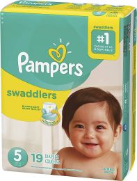Pampers Swaddlers Active Baby Diapers Size 19 Count, Bundle of 3