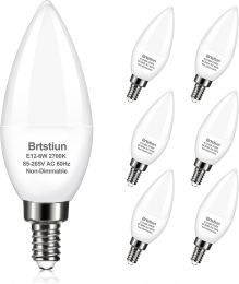 Brtstiun E12 LED Candelabra Light Bulbs, Bundle of 5