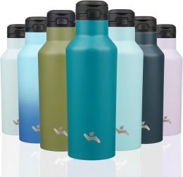 Konokyo Insulated Water Bottle with Stainless Steel 17 OZ, Bundle of 3