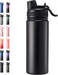 Fijinhom 18 oz Insulated Water Bottle Stainless Steel 18 oz, Bundle of 3