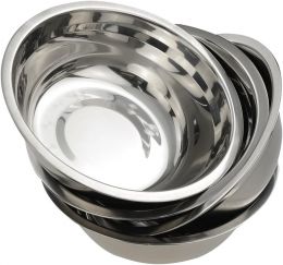 Nicesh Mixing Bowl Set Stainless Steel Set of 4, Bundle of 2