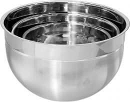 Kitchen Grips Cuisipro Stainless Steel Mixing Bowl 3 Piece Set Stainless Steel 3 Piece, Bundle of 2