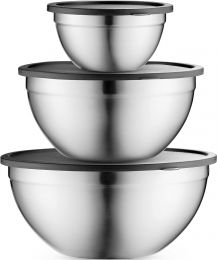 Table Concept Mixing Bowls with Airtight Lids Stainless Steel, Bundle of 4