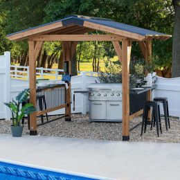 Backyard Discovery Granada 10' x 9' Cedar Wood BBQ Wood
