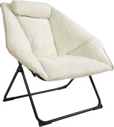 Urban Lifestyle Sherpa Hex Foldable Saucer Chair Foldable