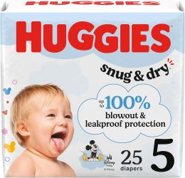 Huggies Size 5 Diapers 25 Count, Bundle of 2