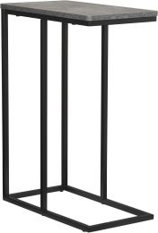 Household Essentials Jamestown C-Shaped for Accessibility Side End Table Rustic Metal