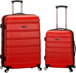 Rockland Melbourne Hardside 2 Piece Expandable Spinner Wheel Luggage Set 2 Piece