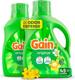 Gain Liquid Laundry Detergent with Pack of 2, Bundle of 2