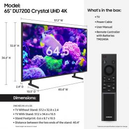 Samsung 65-Inch Class Crystal UHD 4K DU7200 Series HDR
