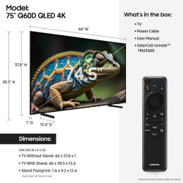 Samsung 75-Inch Class QLED 4K Q60D Series Quantum HDR