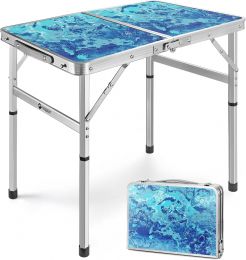VILLEY Folding Camping Table 2FT Portable 2FT