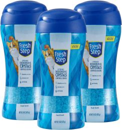 Fresh Step Cat Litter Crystals Deodorizer 3-Pack, 15 Oz, Bundle of 2