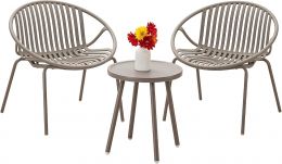 Werph 3-Piece Outdoor Bistro Table and Chairs Set for 3-Piece