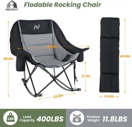 ABORON Oversized Rocking Chair for Adults Heavy Duty 400lbs
