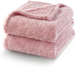 Exclusivo Mezcla Fuzzy Plush Fleece Bed Blanket Queen, Bundle of 2