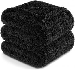Exclusivo Mezcla Fleece Bed Blankets Queen 90x90 Inches, Bundle of 2