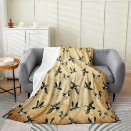 Feelyou Duck Hunter Fuzzy Throw Blanket Queen, Bundle of 2