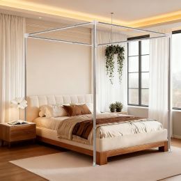 Mosqutent Canopy Bed Frame King Size Stainless Steel