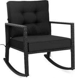 Tangkula Wicker Rocking Chair