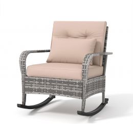 PeakPursuit Outdoor Wicker Rocking Chair