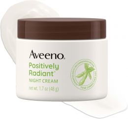 Aveeno Positively Radiant Night Cream Moisturizer 1.7 oz, Bundle of 2